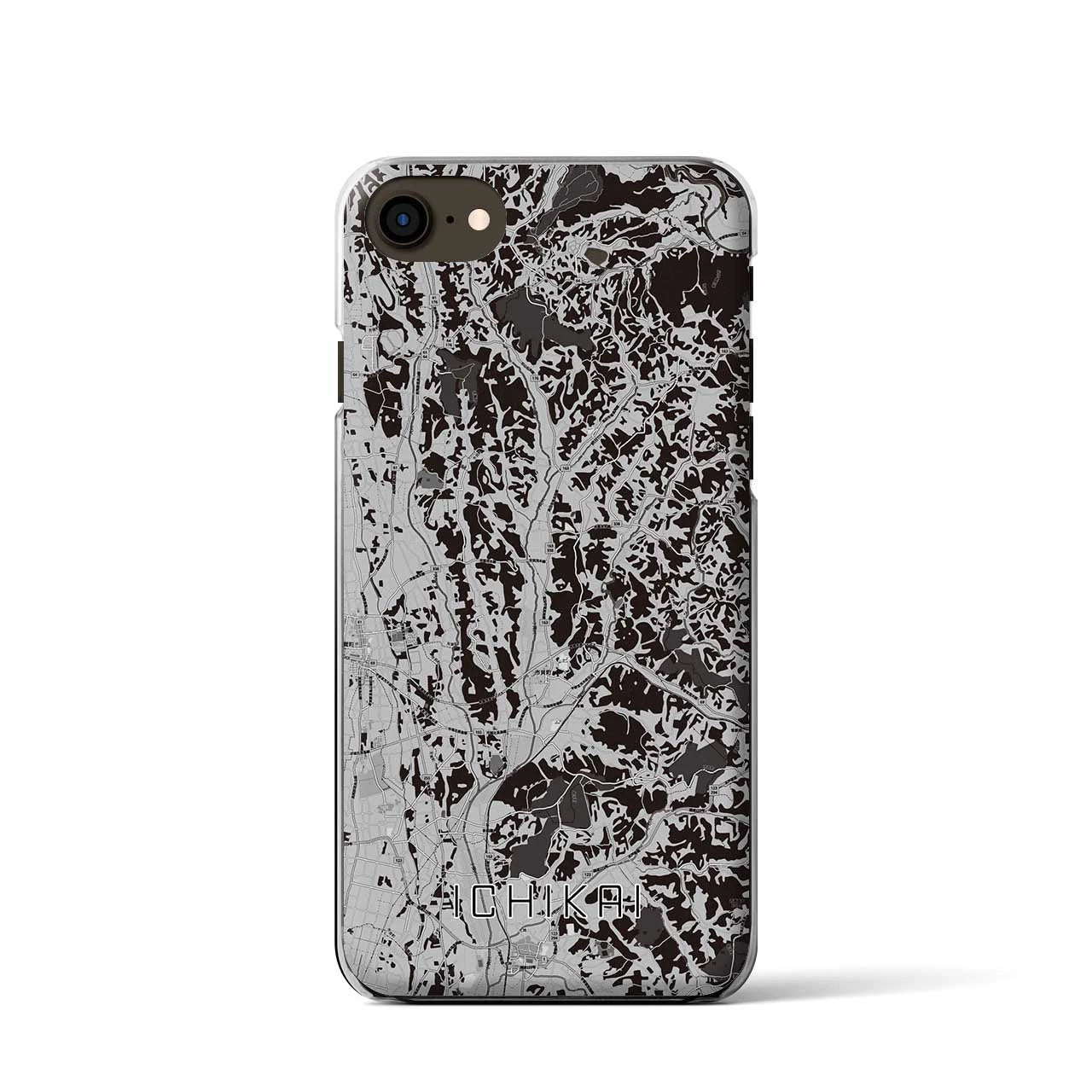 【市貝(栃木県)】地図柄iPhoneケース(クリアタイプ)