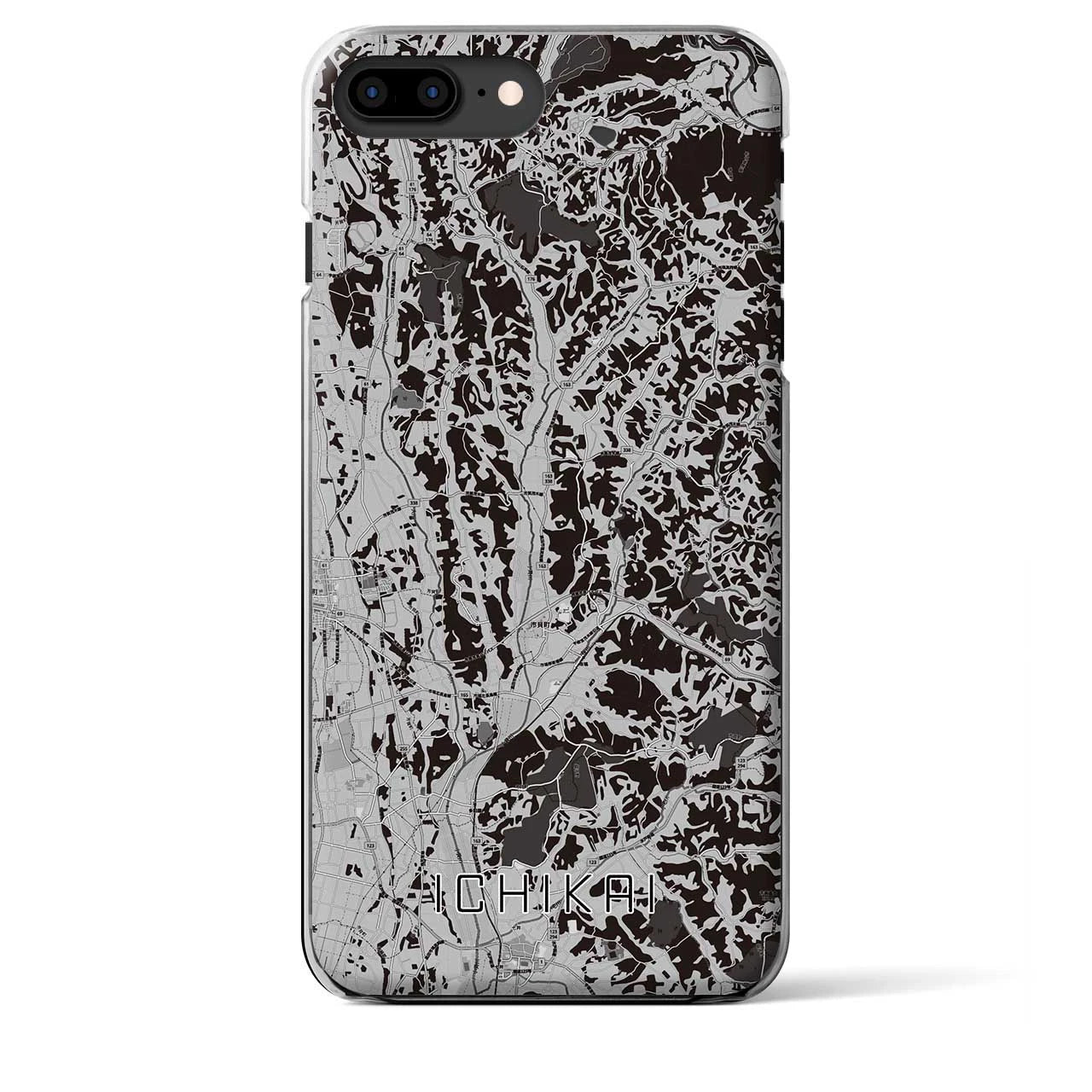 【市貝(栃木県)】地図柄iPhoneケース(クリアタイプ)