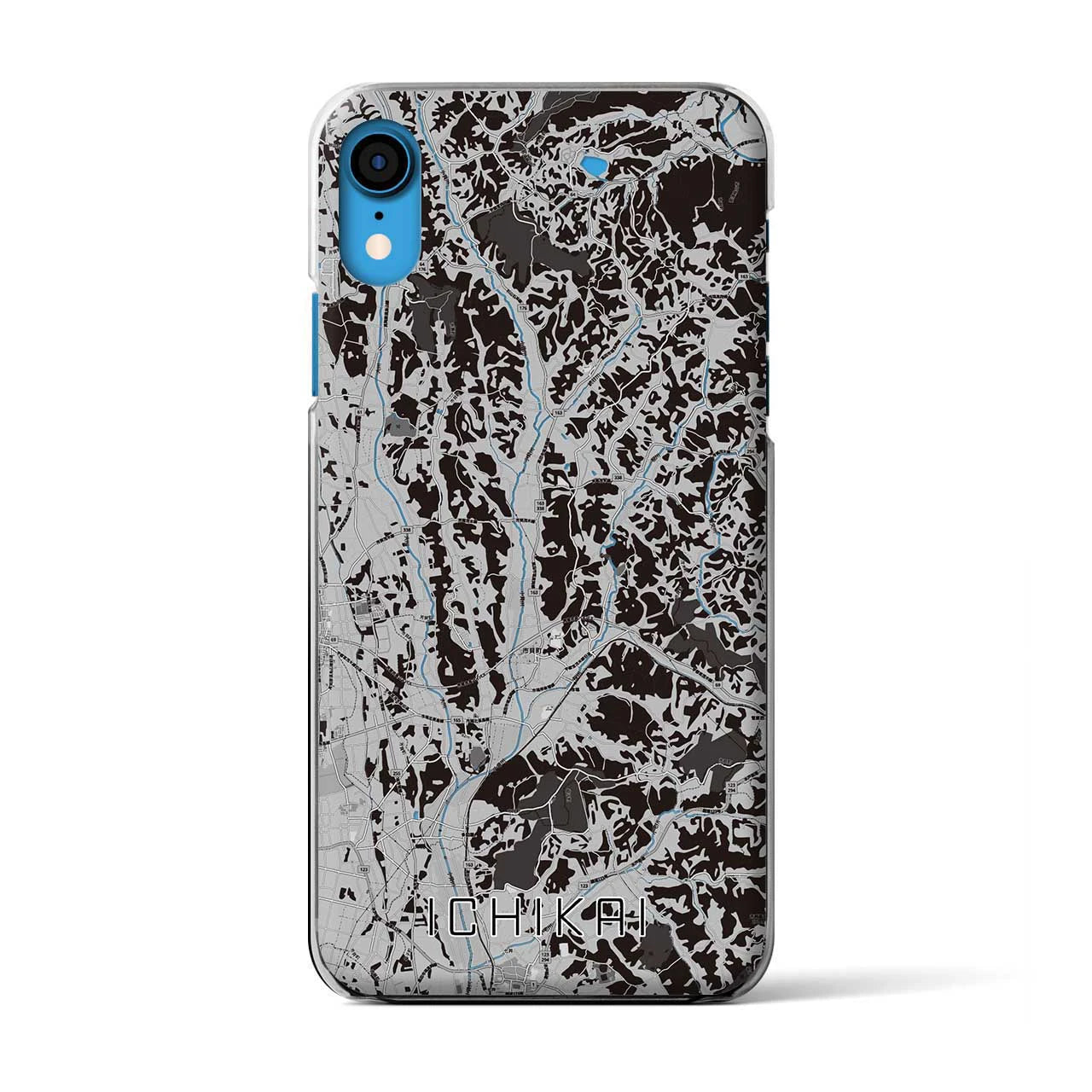 【市貝(栃木県)】地図柄iPhoneケース(クリアタイプ)