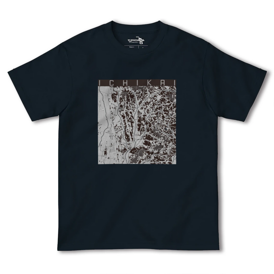 【市貝(栃木県)】地図柄ヘビーウェイトTシャツ