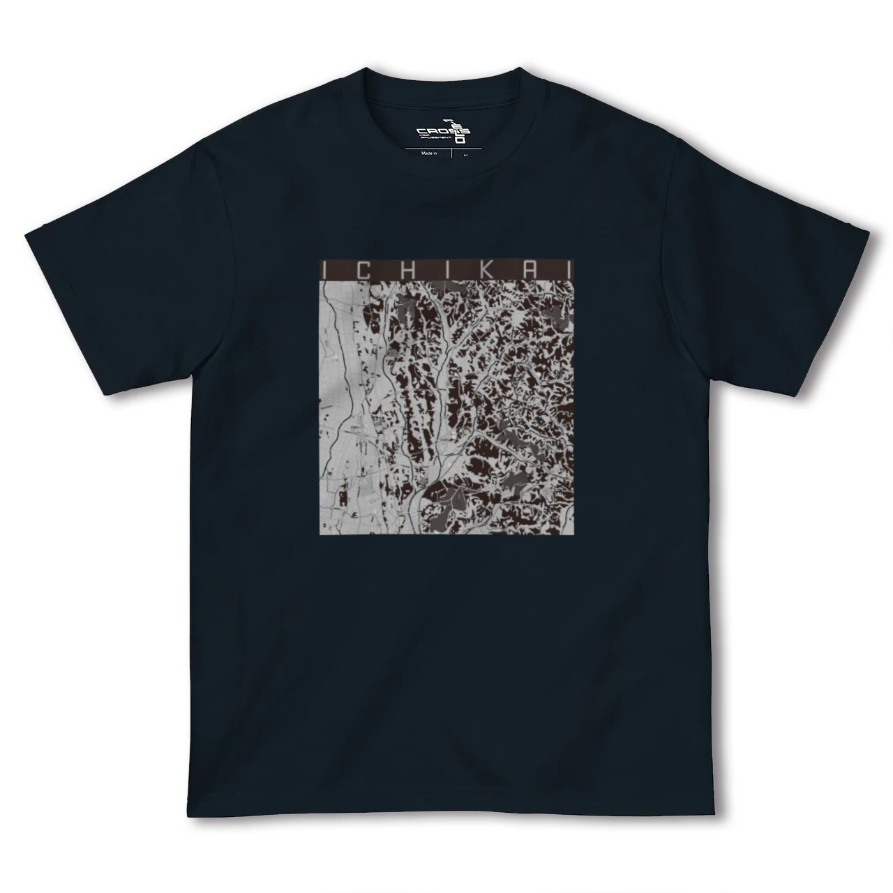 【市貝(栃木県)】地図柄ヘビーウェイトTシャツ