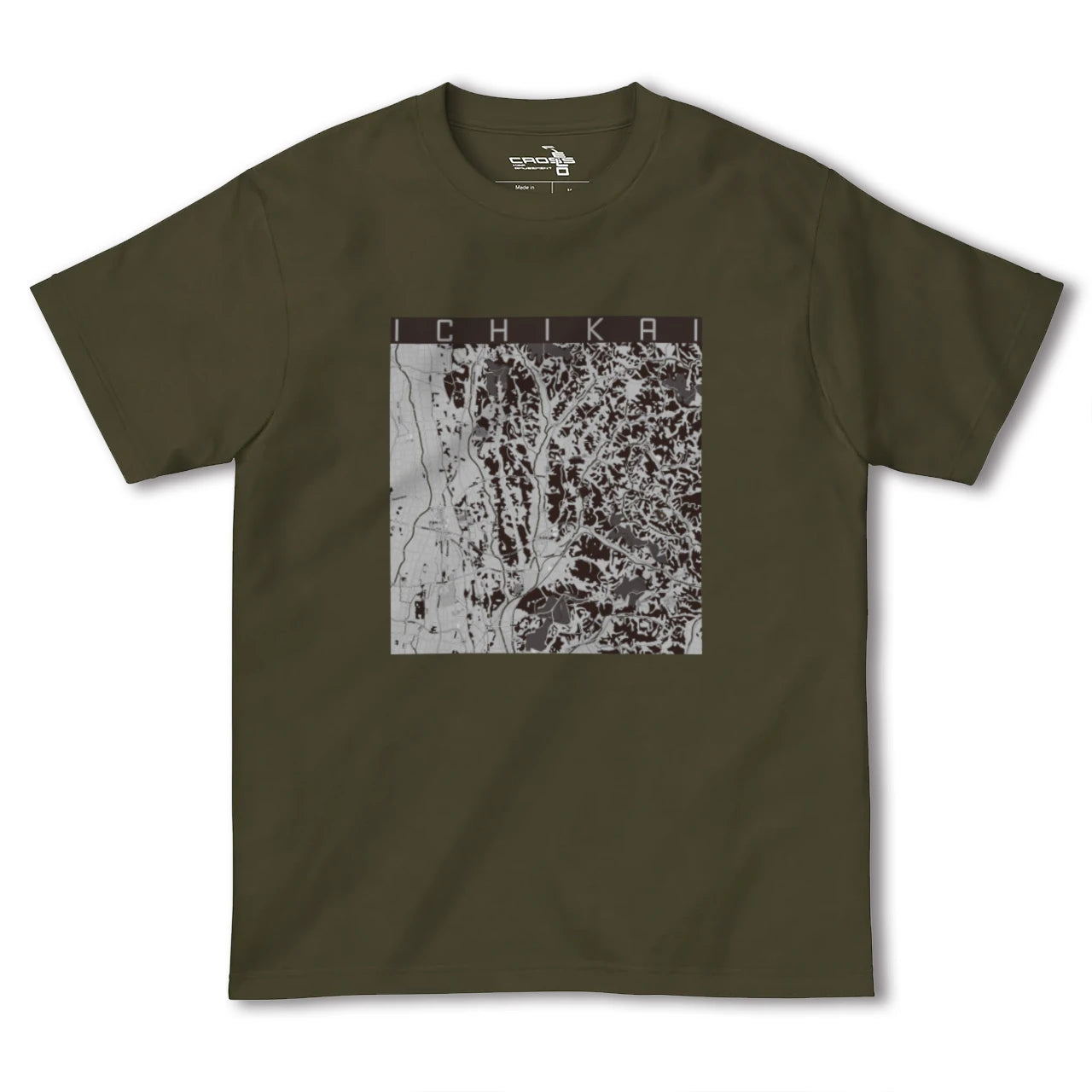 【市貝(栃木県)】地図柄ヘビーウェイトTシャツ