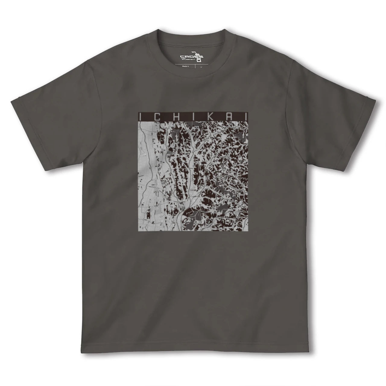 【市貝(栃木県)】地図柄ヘビーウェイトTシャツ