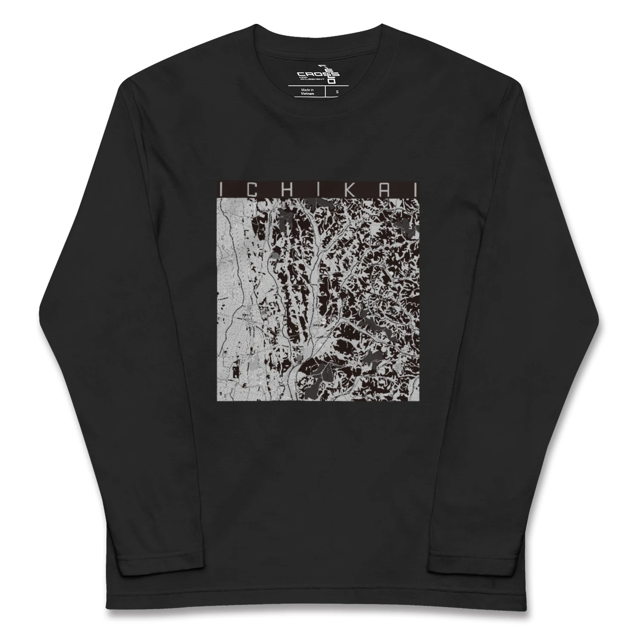 【市貝(栃木県)】地図柄ロングスリーブTシャツ