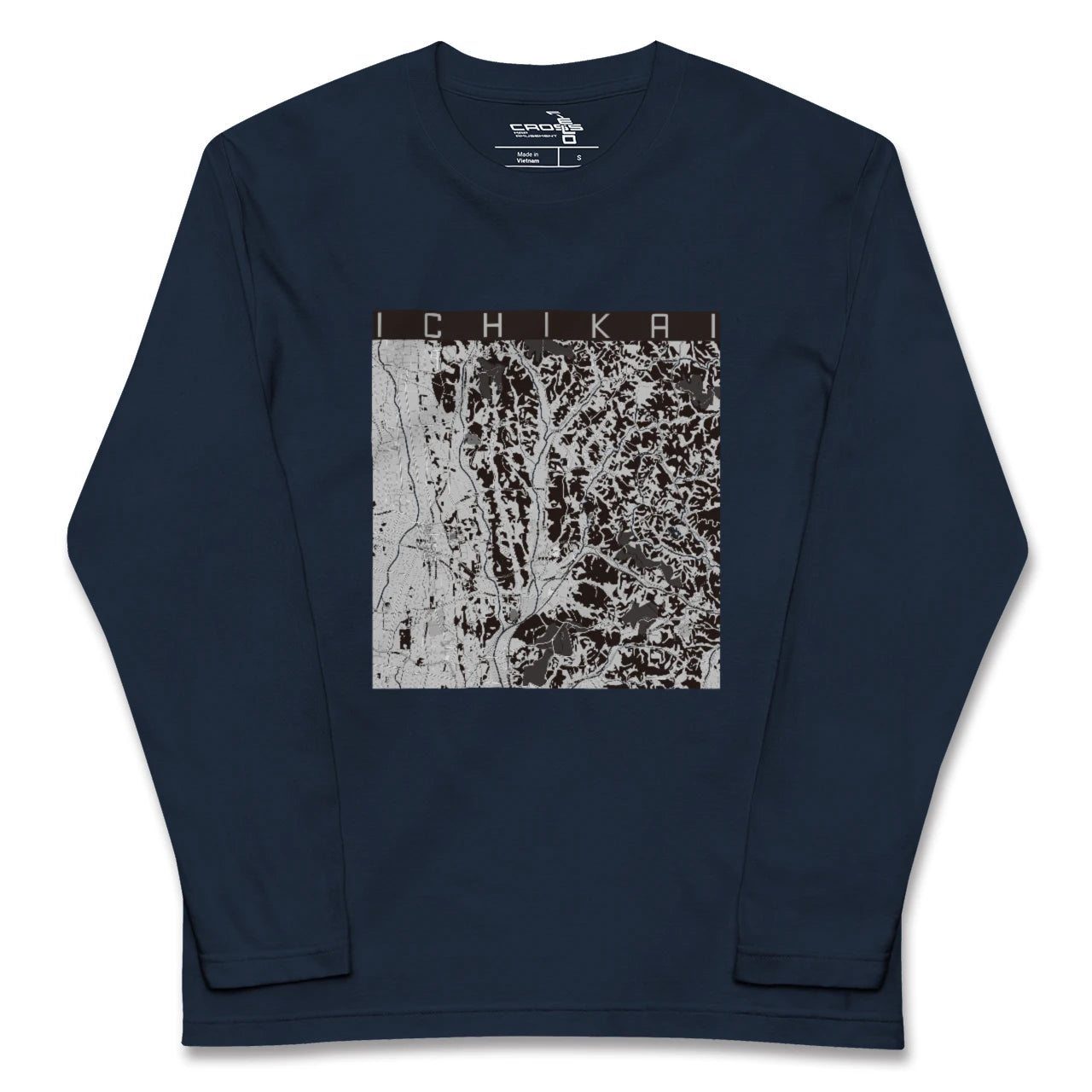 【市貝(栃木県)】地図柄ロングスリーブTシャツ