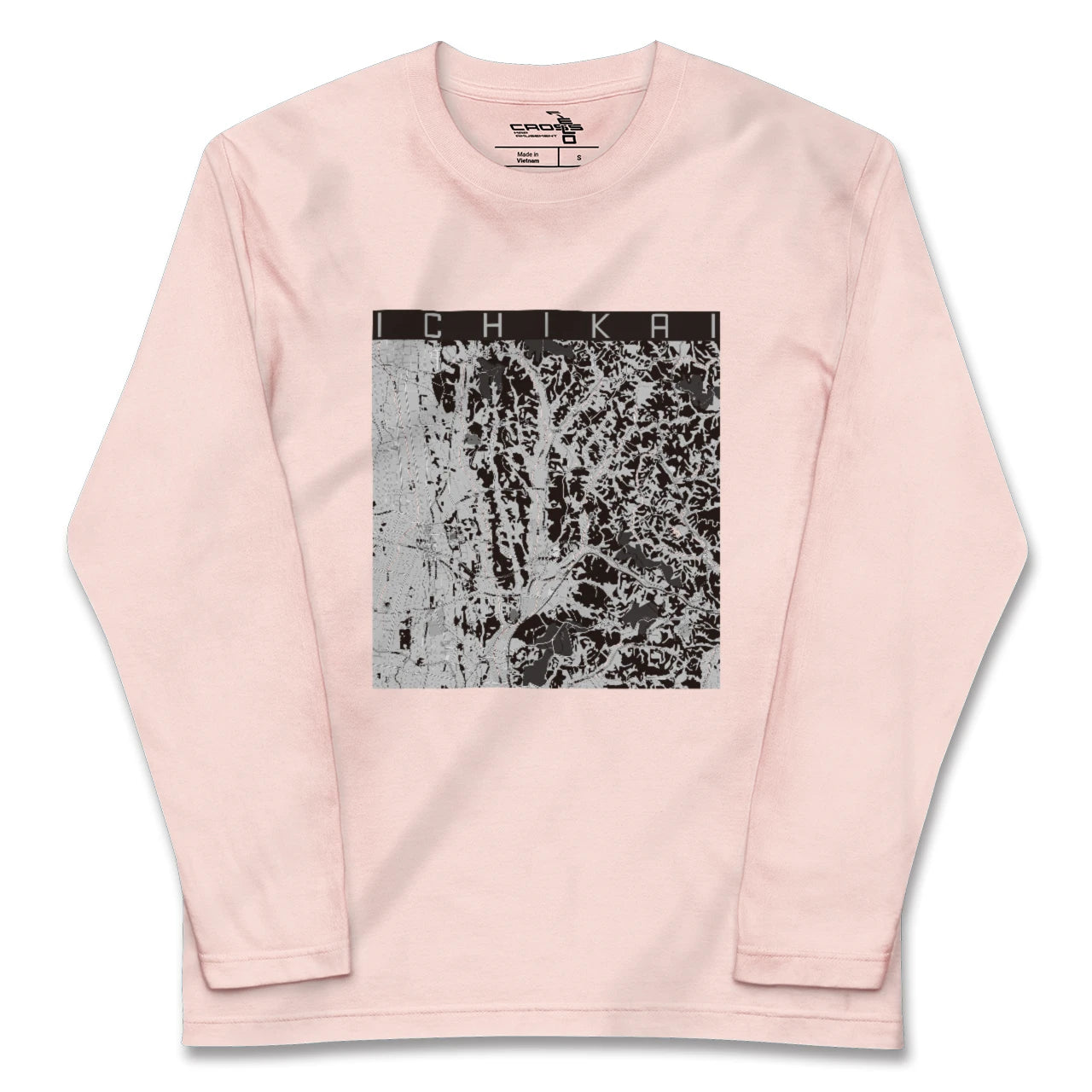 【市貝(栃木県)】地図柄ロングスリーブTシャツ