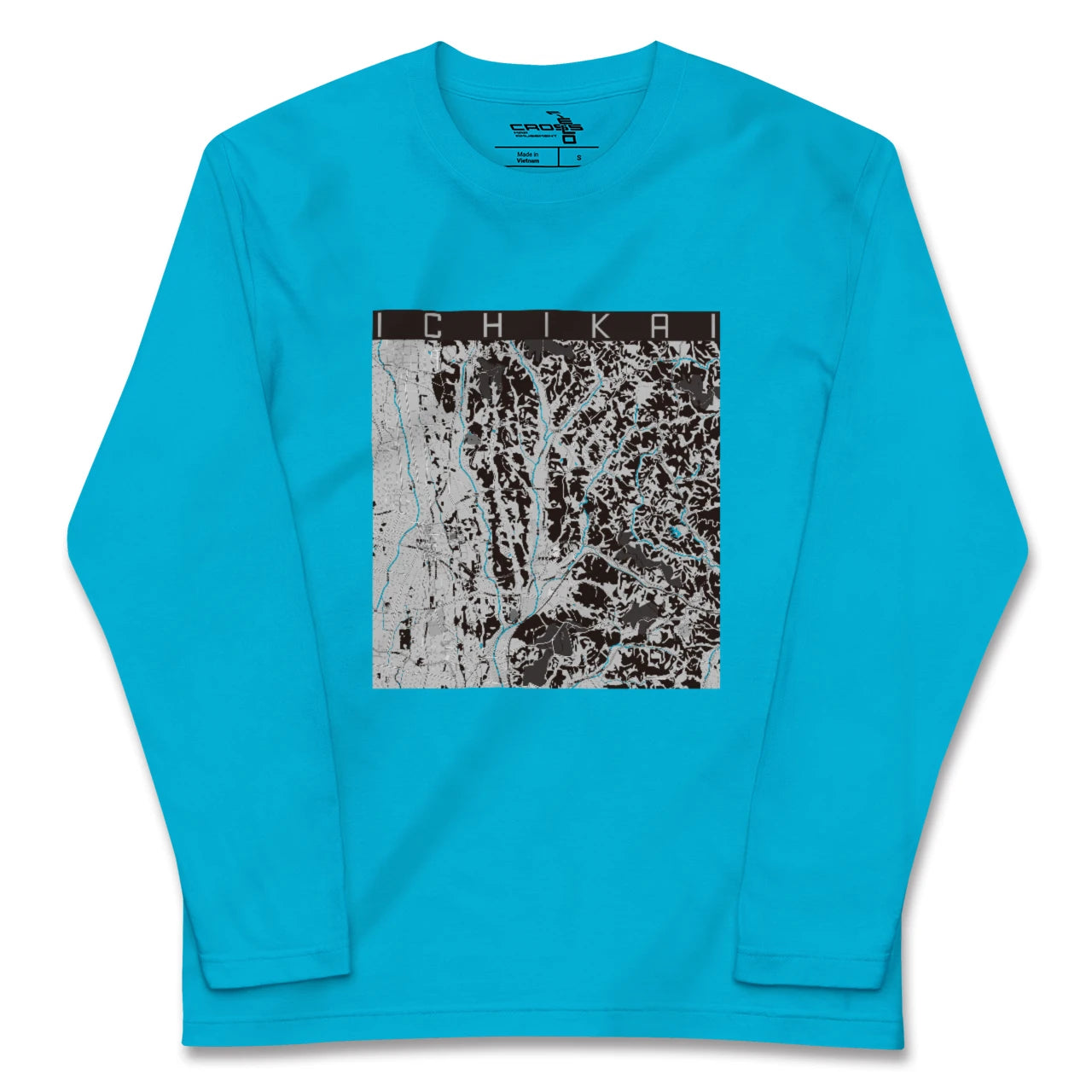 【市貝(栃木県)】地図柄ロングスリーブTシャツ