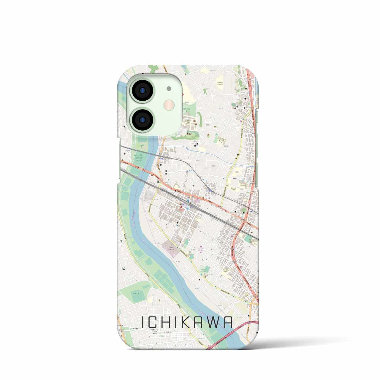 【市川(千葉県)】地図柄iPhoneケース(バックカバータイプ)