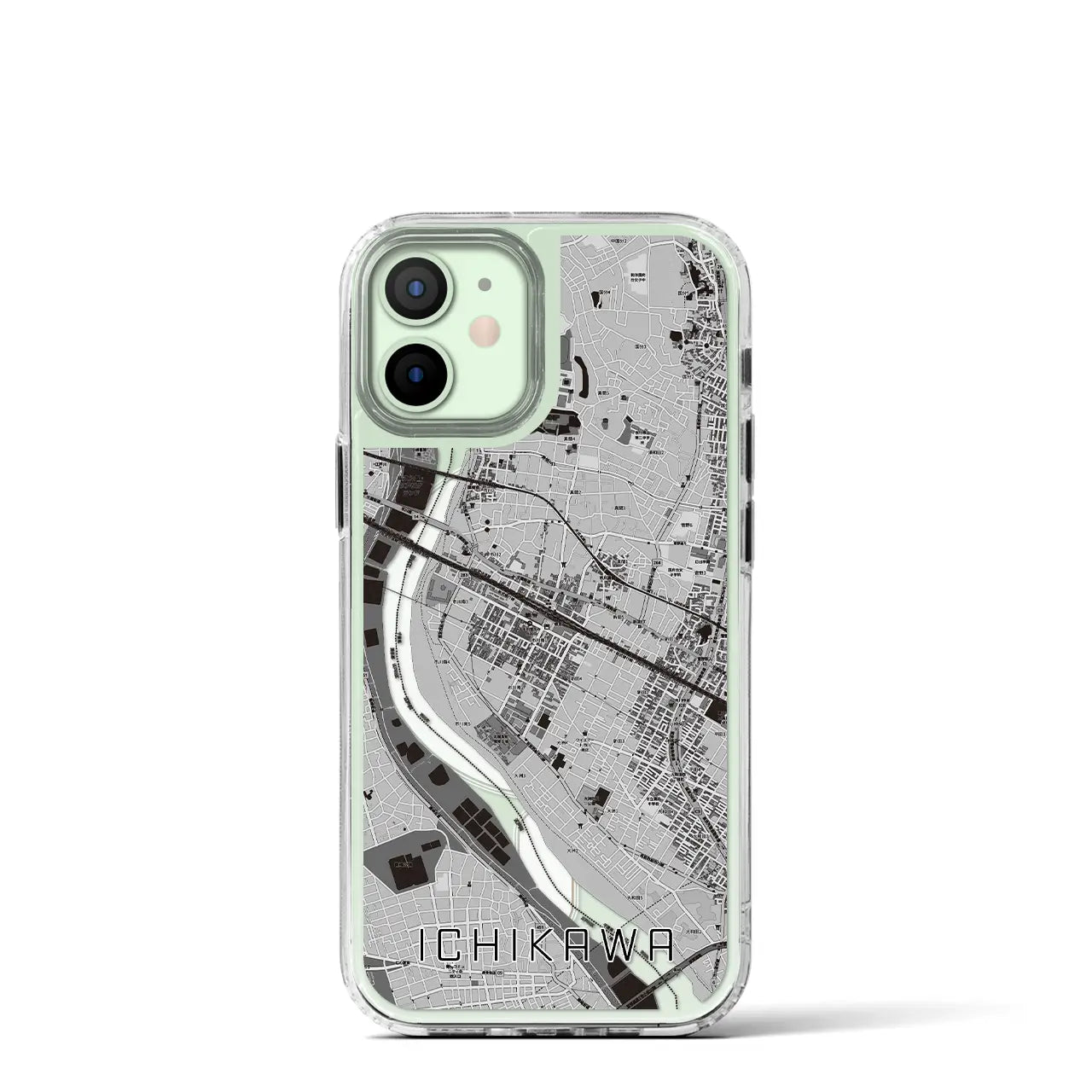 【市川(千葉県)】地図柄iPhoneケース(MagSafeタイプ)