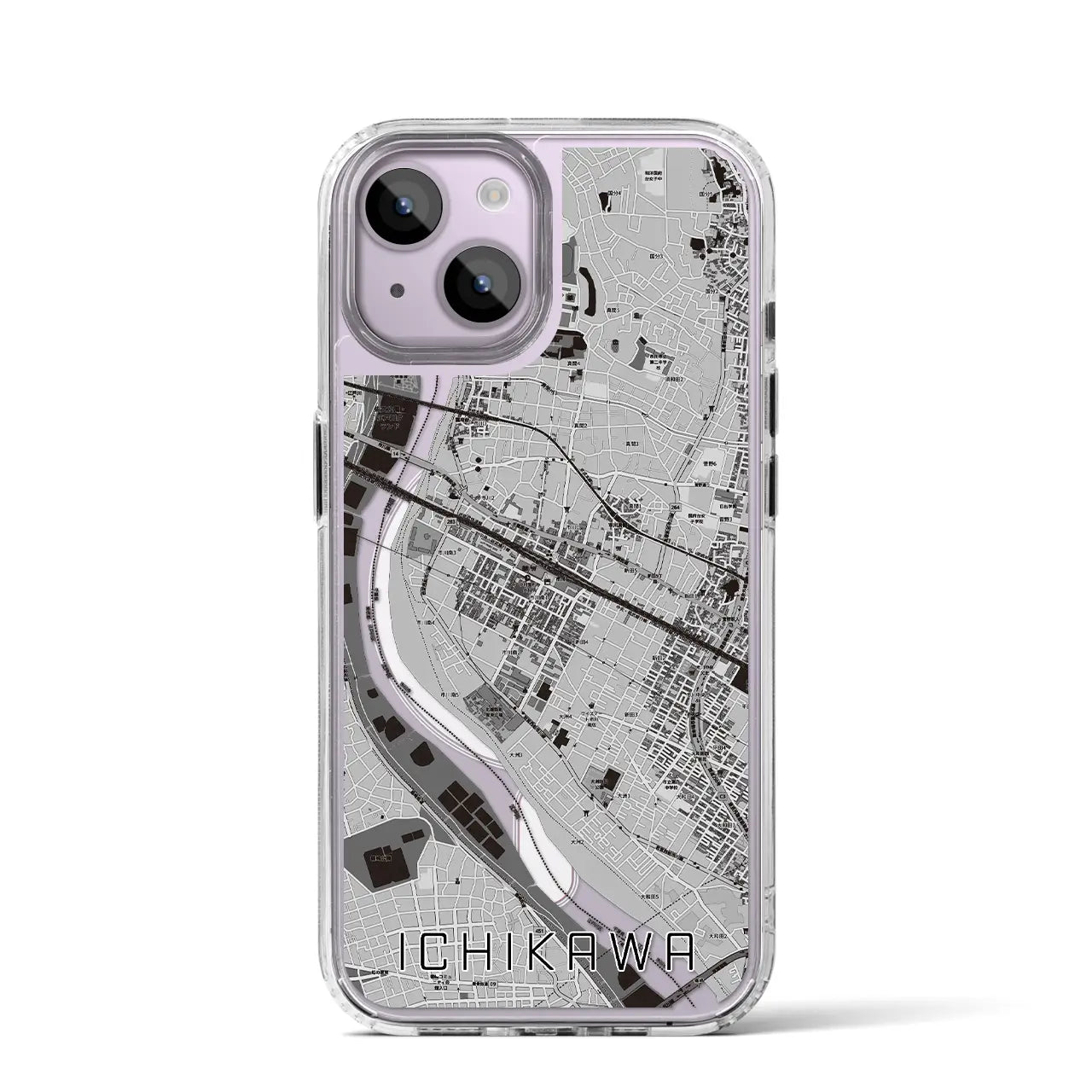 【市川(千葉県)】地図柄iPhoneケース(MagSafeタイプ)