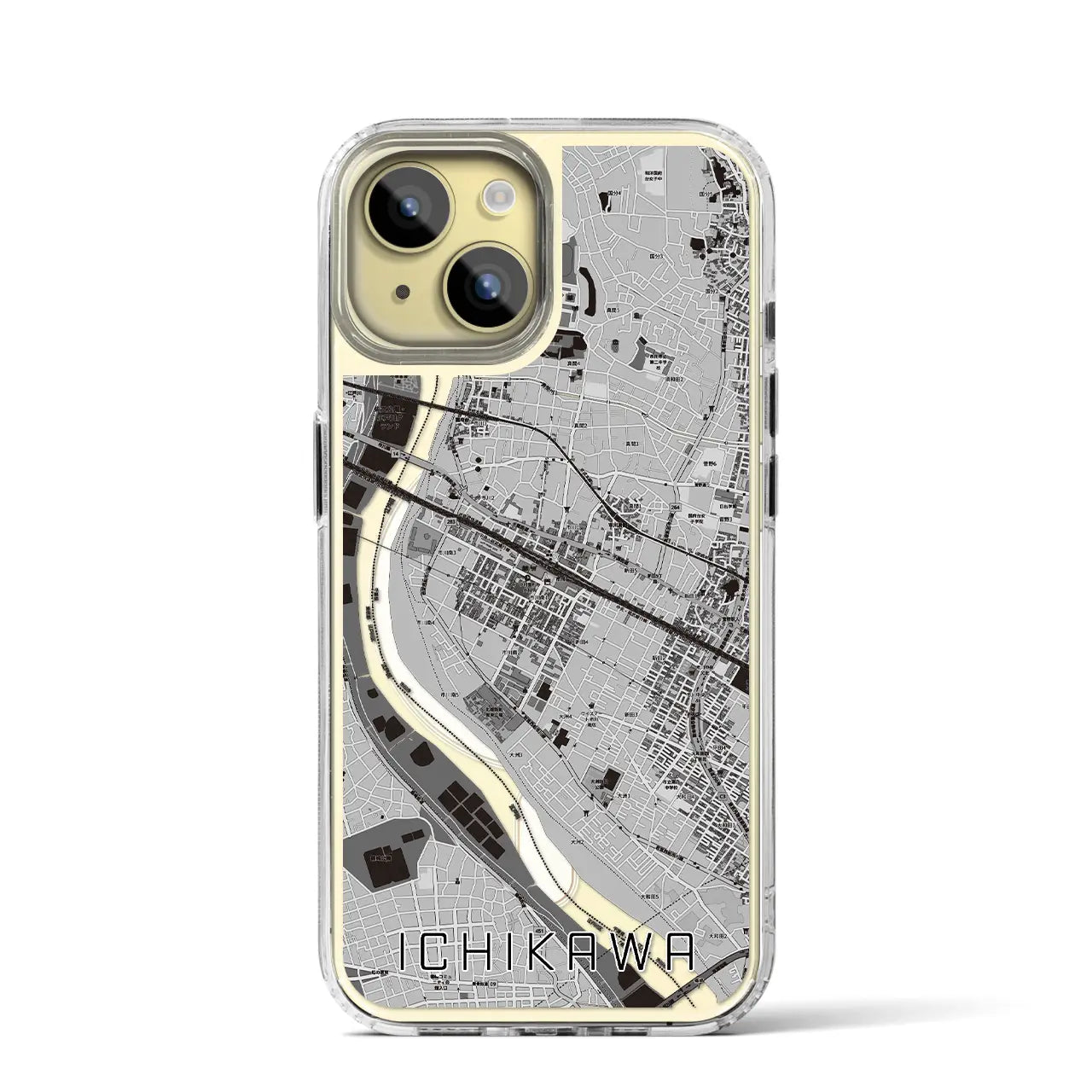 【市川(千葉県)】地図柄iPhoneケース(MagSafeタイプ)