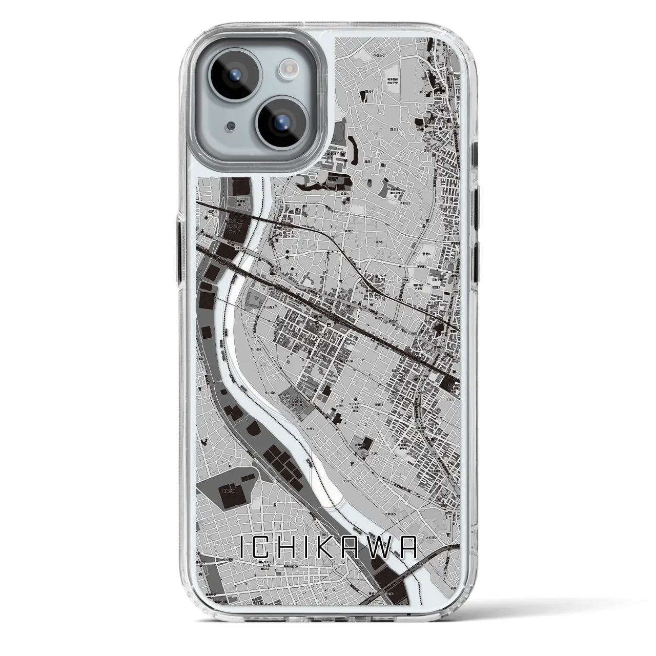 【市川(千葉県)】地図柄iPhoneケース(MagSafeタイプ)