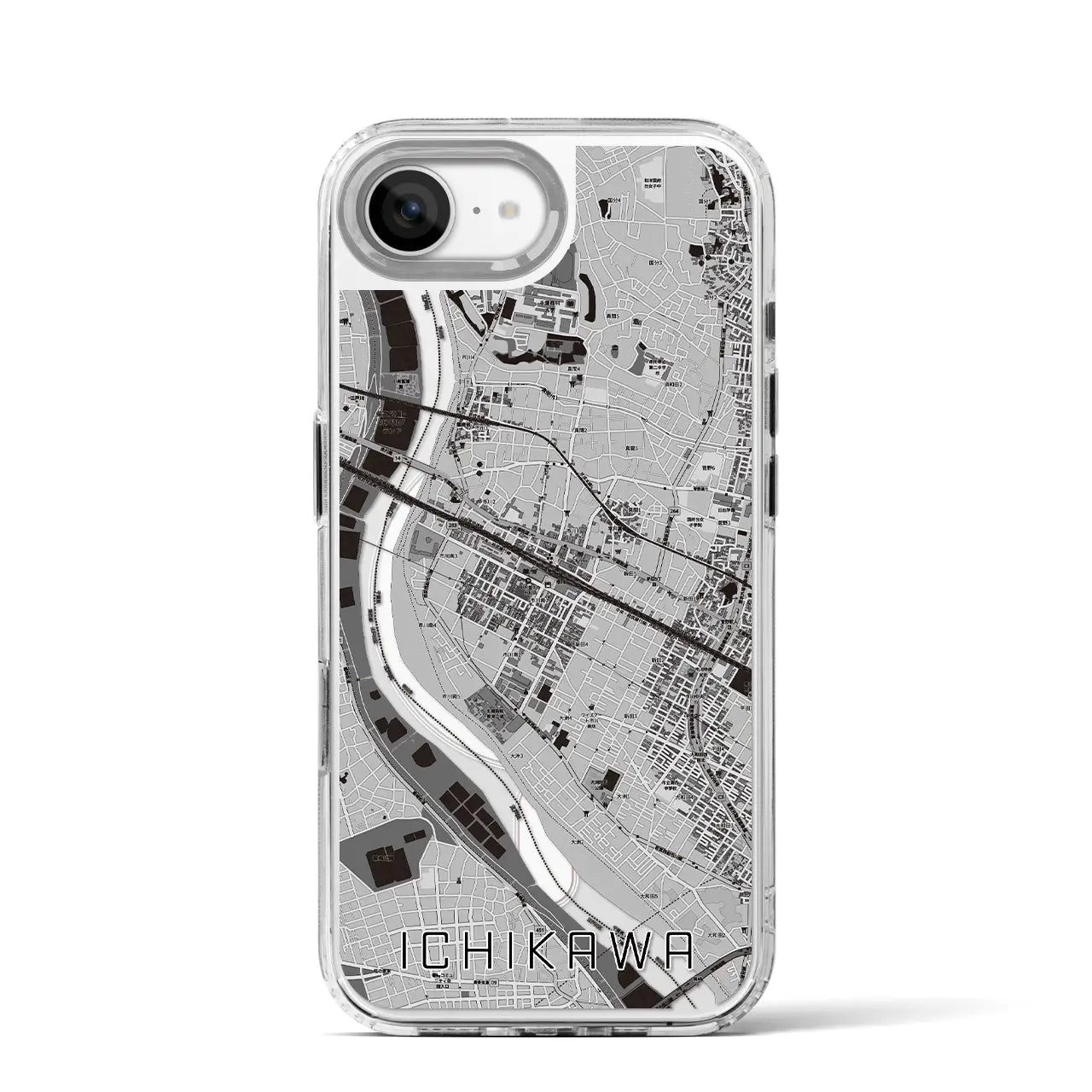 【市川(千葉県)】地図柄iPhoneケース(MagSafeタイプ)