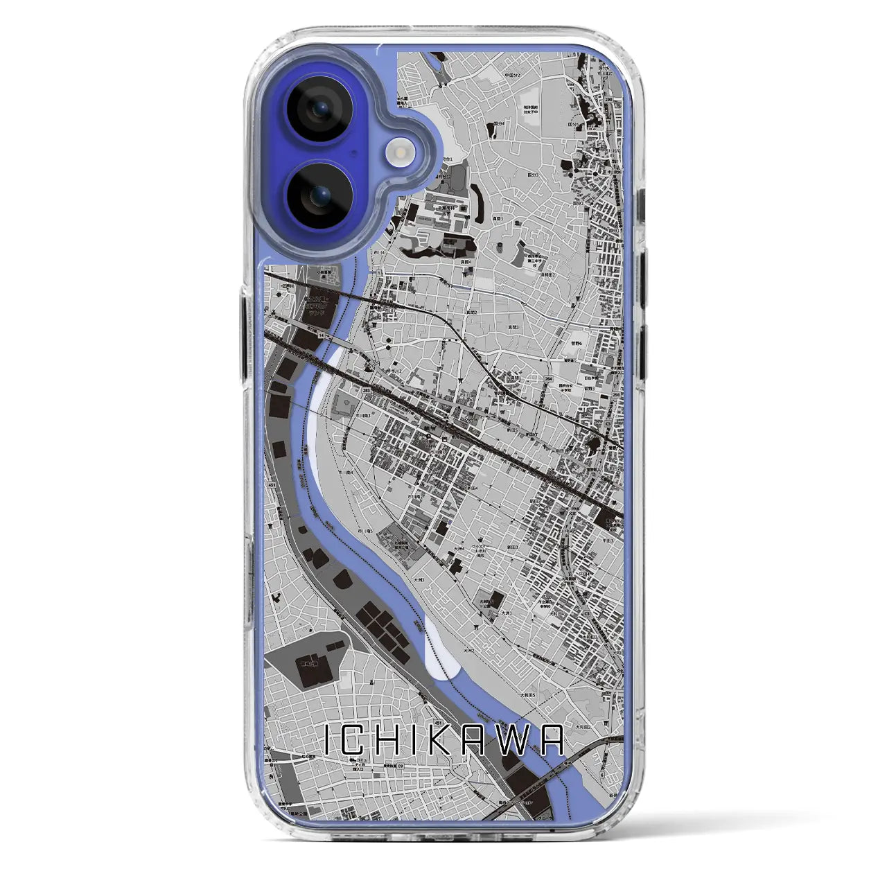 【市川(千葉県)】地図柄iPhoneケース(MagSafeタイプ)