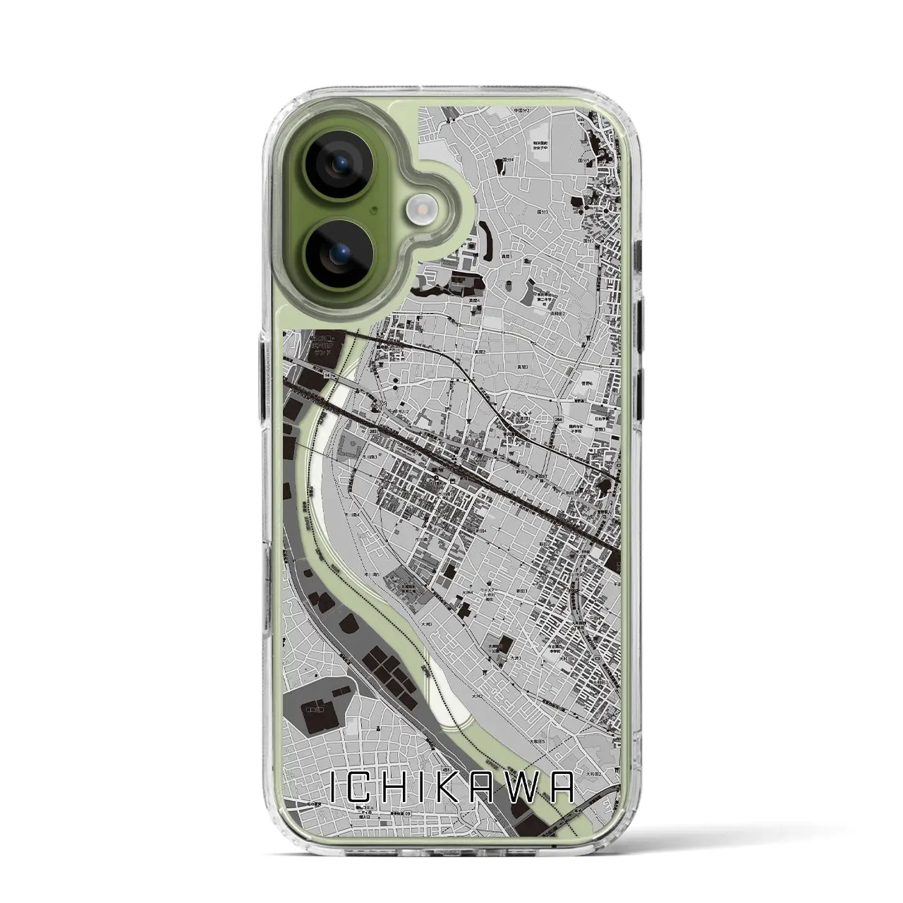 【市川(千葉県)】地図柄iPhoneケース(MagSafeタイプ)