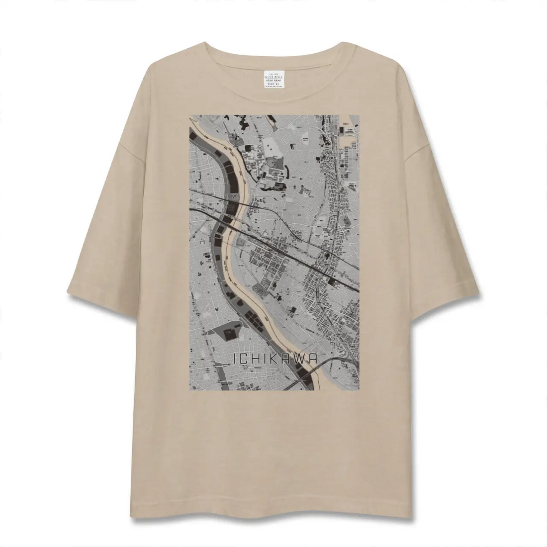 【市川(千葉県)】地図柄ビッグシルエットTシャツ