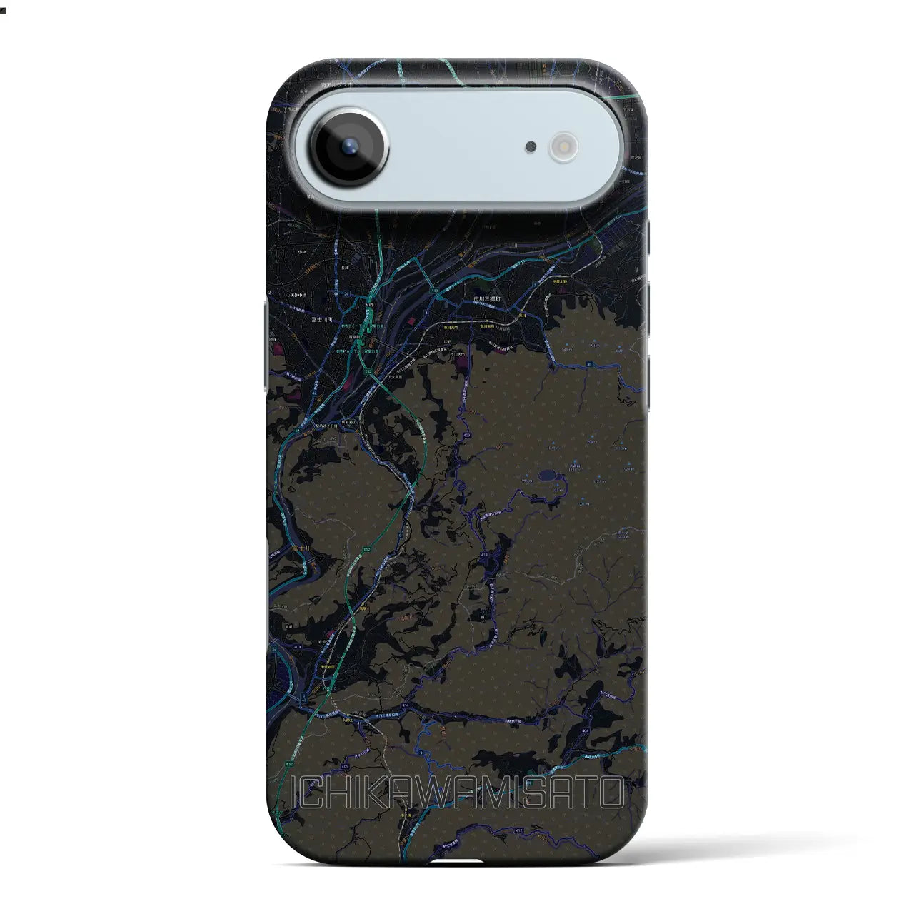 【市川三郷(山梨県)】地図柄iPhoneケース(バックカバータイプ)