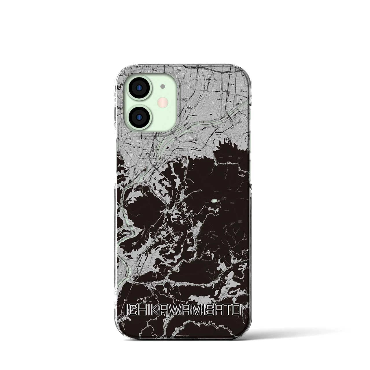 【市川三郷(山梨県)】地図柄iPhoneケース(クリアタイプ)