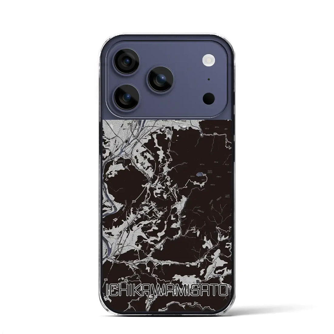 【市川三郷(山梨県)】地図柄iPhoneケース(クリアタイプ)