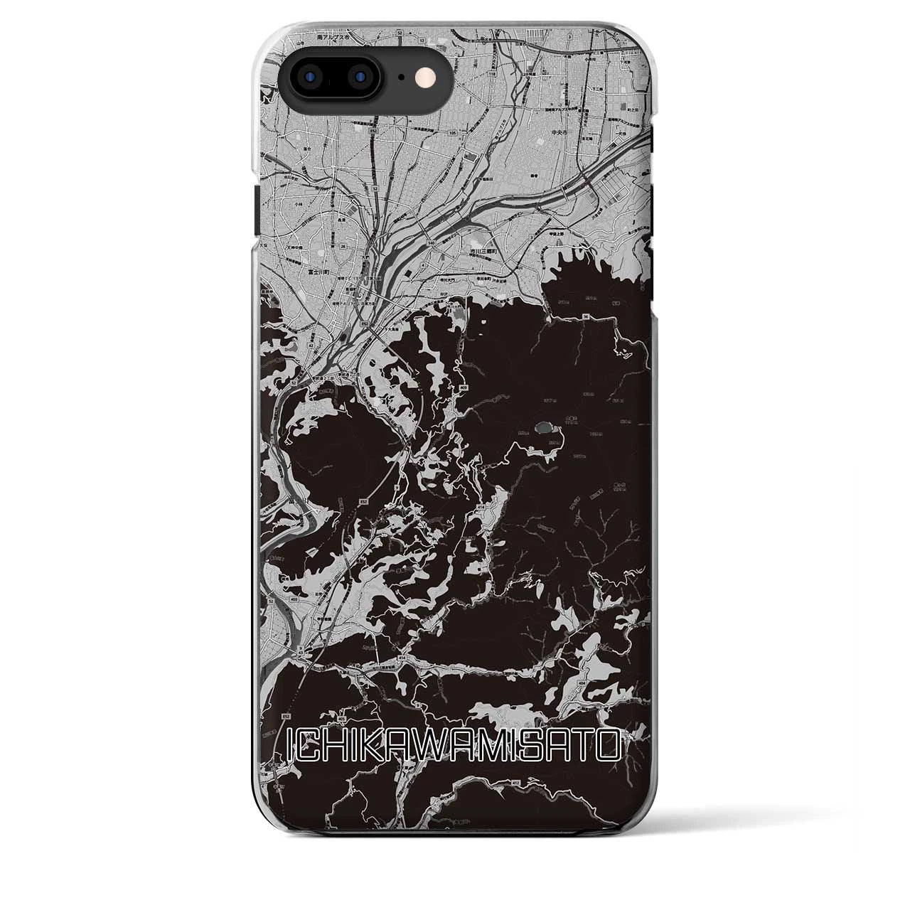 【市川三郷(山梨県)】地図柄iPhoneケース(クリアタイプ)