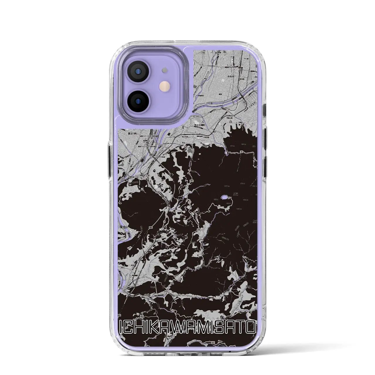 【市川三郷(山梨県)】地図柄iPhoneケース(MagSafeタイプ)