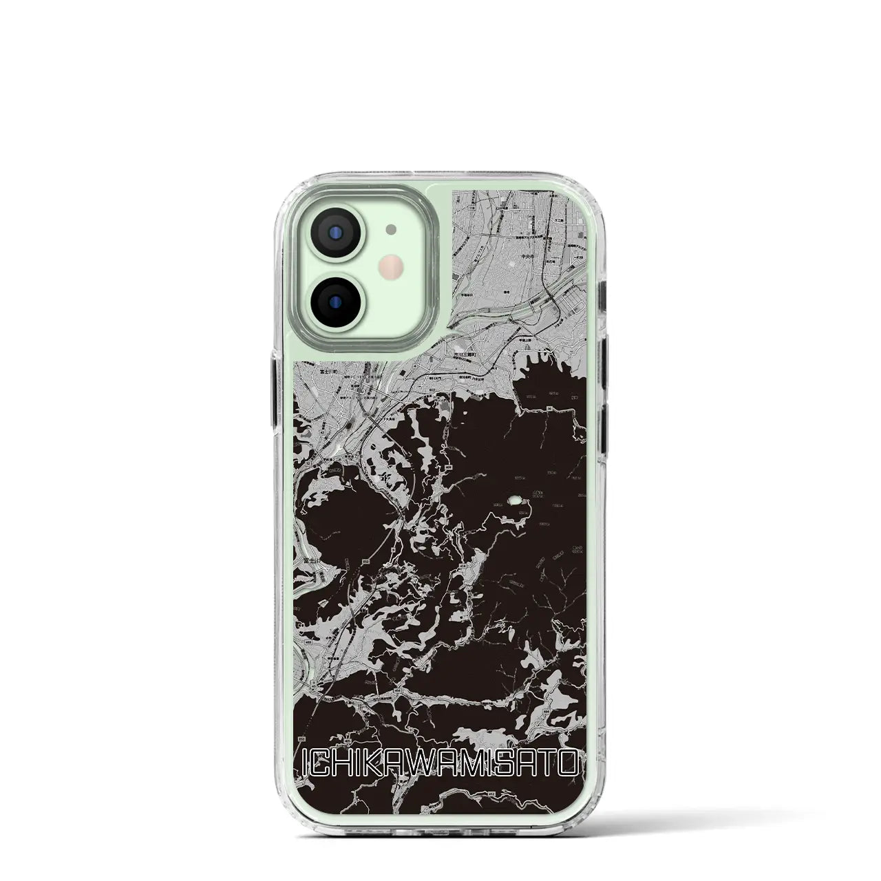 【市川三郷(山梨県)】地図柄iPhoneケース(MagSafeタイプ)