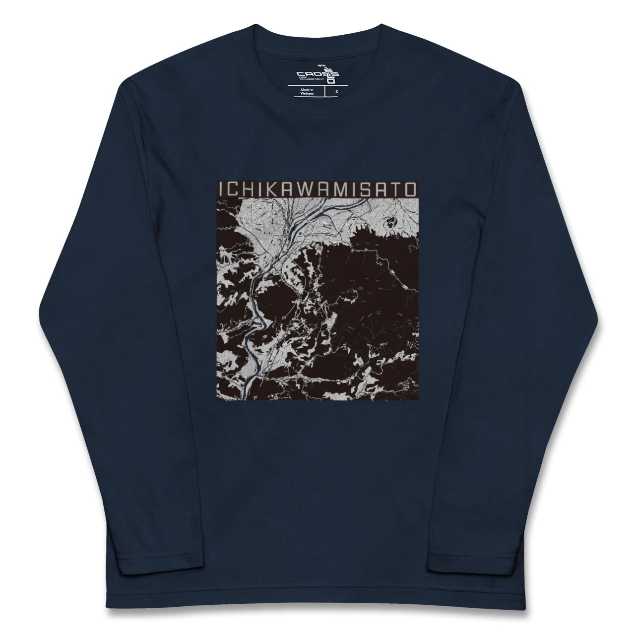 【市川三郷(山梨県)】地図柄ロングスリーブTシャツ