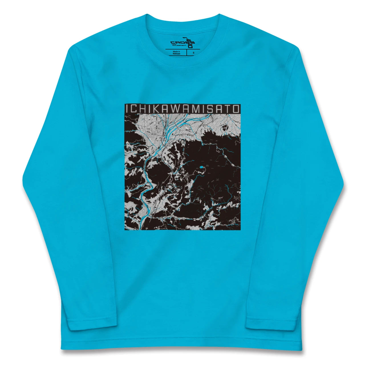 【市川三郷(山梨県)】地図柄ロングスリーブTシャツ