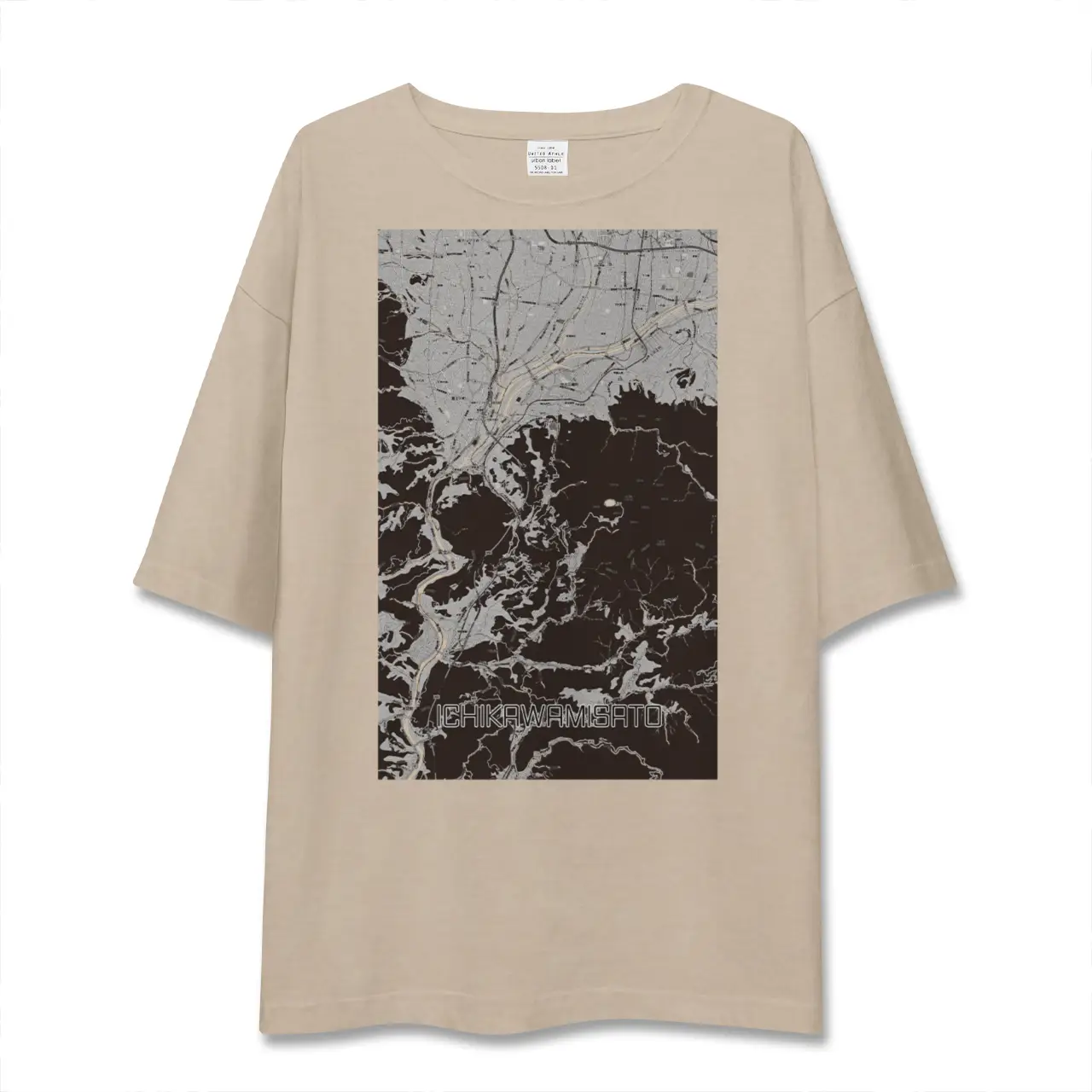 【市川三郷(山梨県)】地図柄ビッグシルエットTシャツ