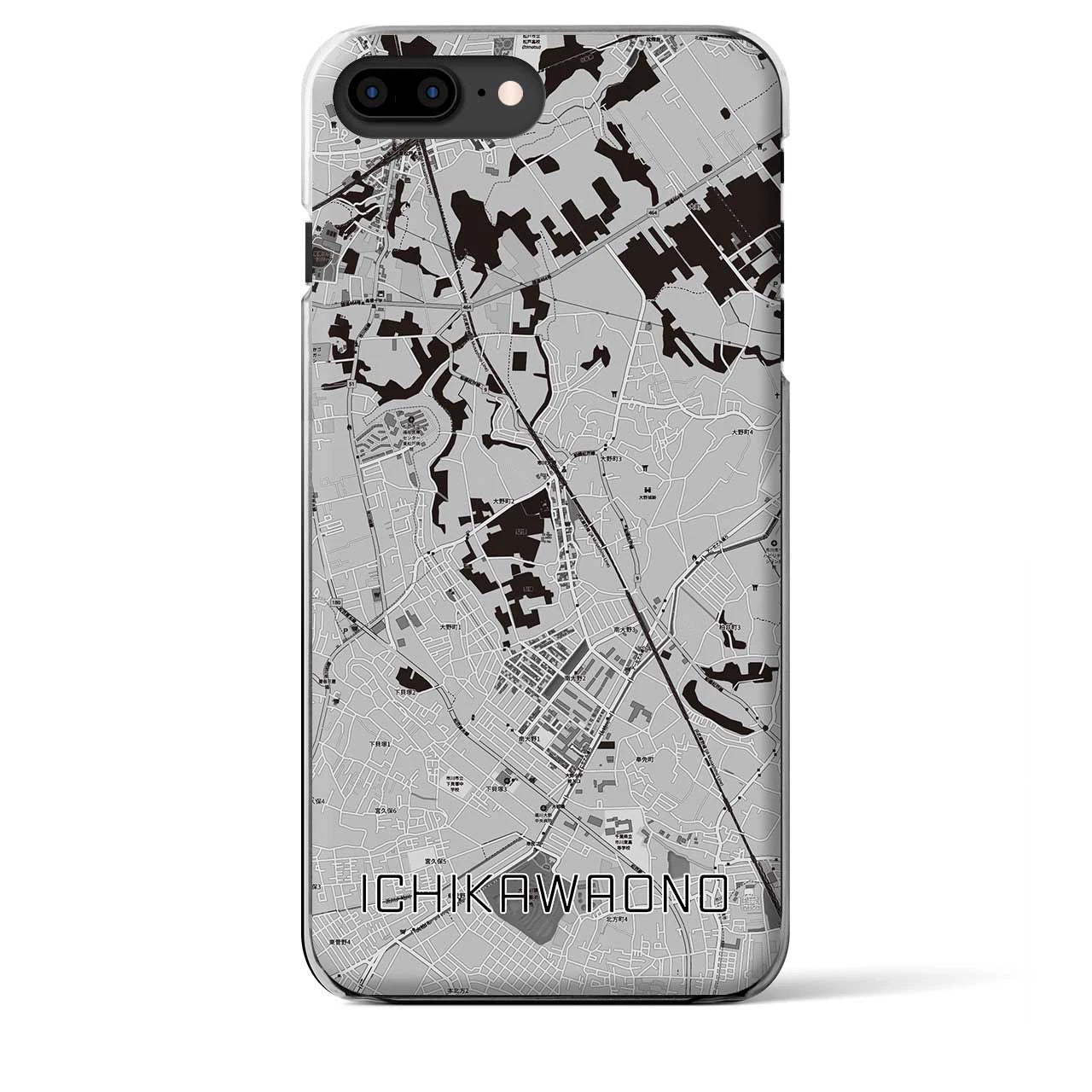 【市川大野(千葉県)】地図柄iPhoneケース(クリアタイプ)