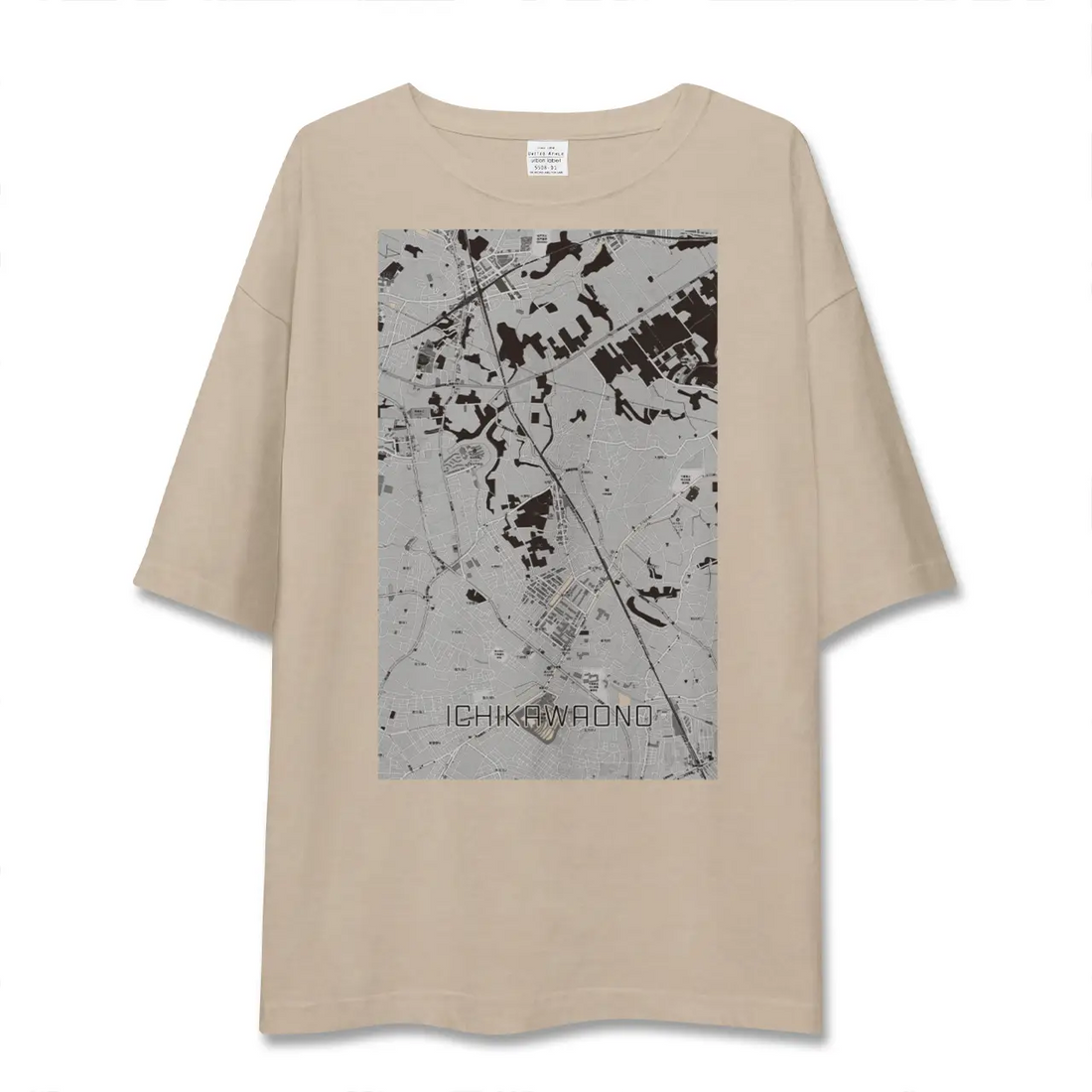 【市川大野(千葉県)】地図柄ビッグシルエットTシャツ
