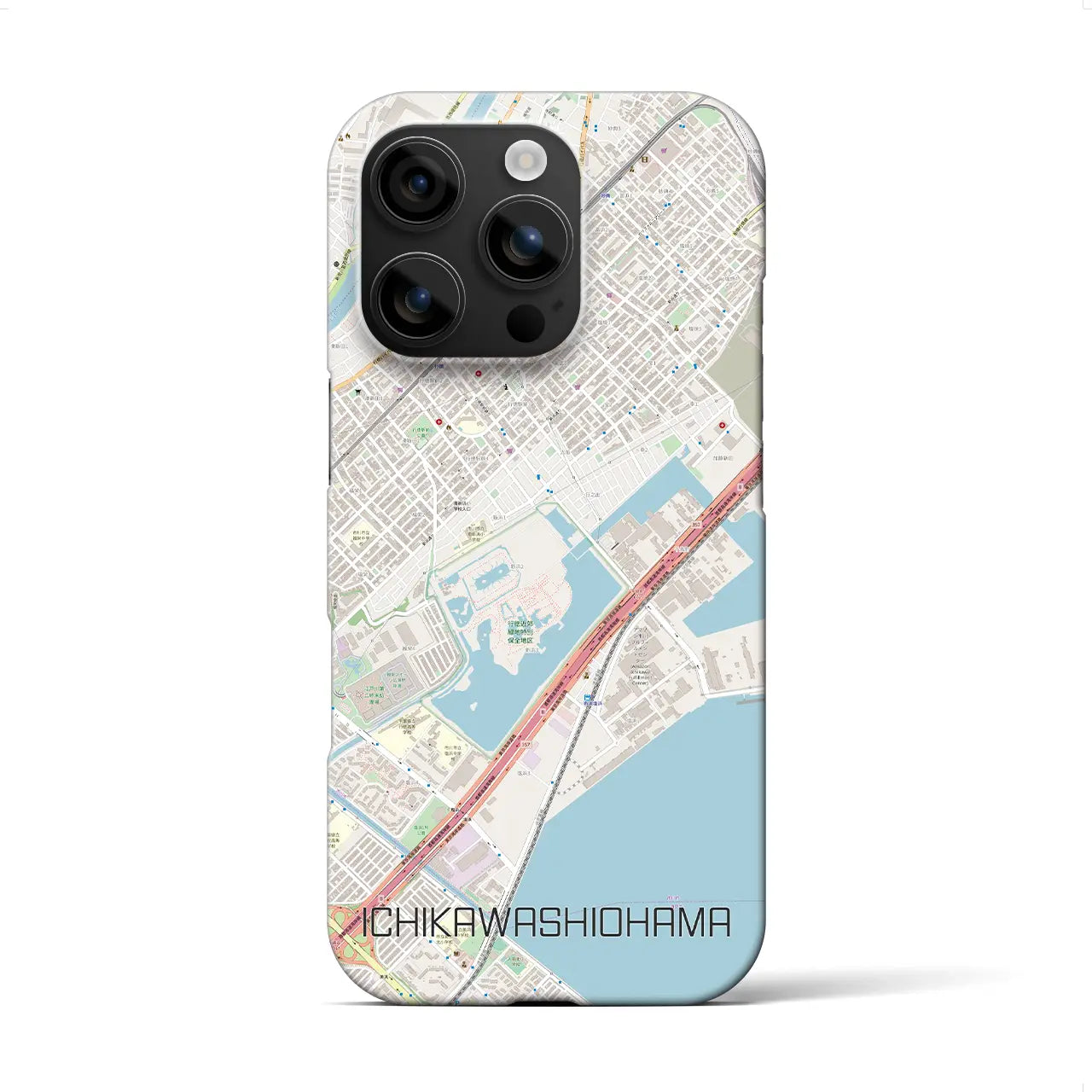 【市川塩浜(千葉県)】地図柄iPhoneケース(バックカバータイプ)