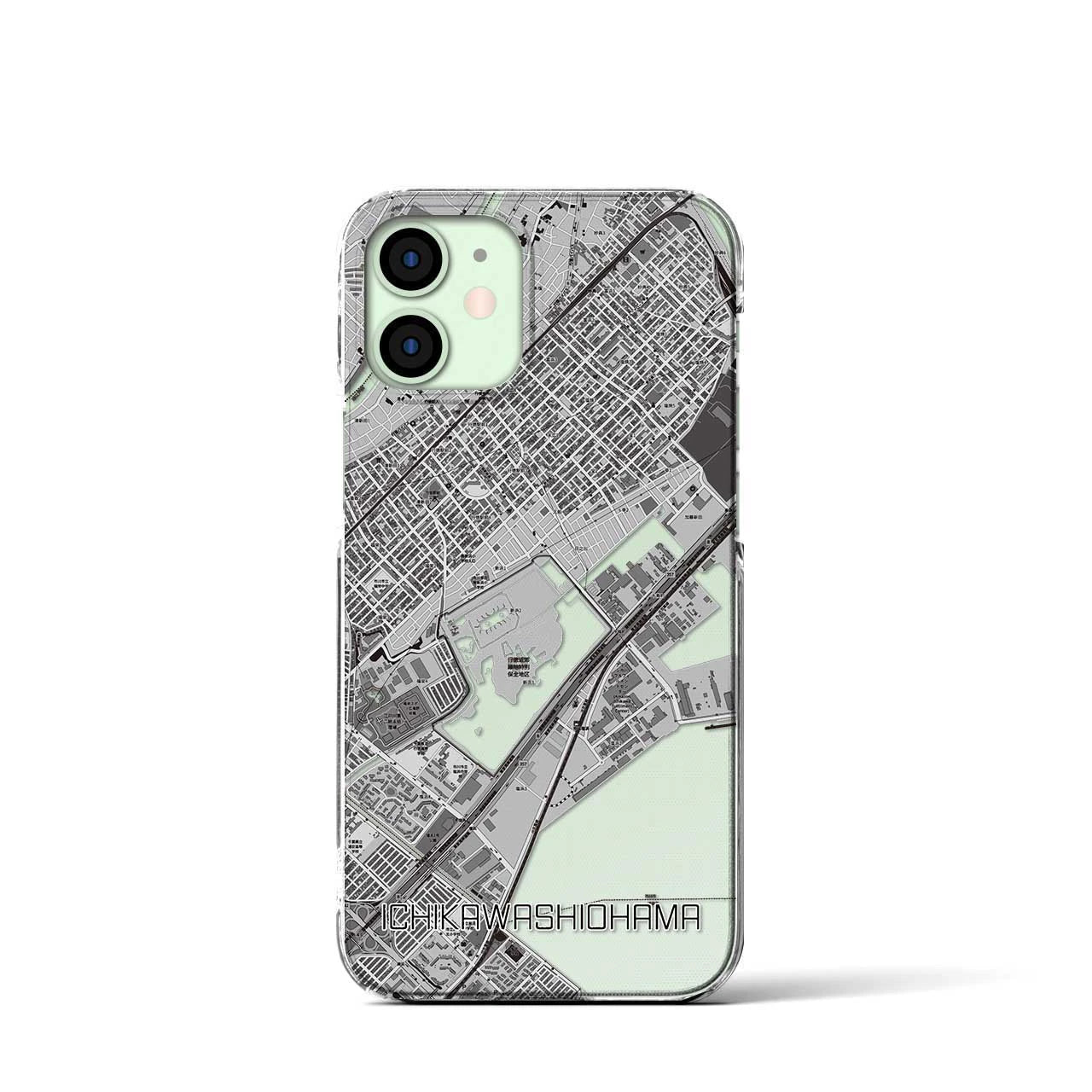 【市川塩浜(千葉県)】地図柄iPhoneケース(クリアタイプ)