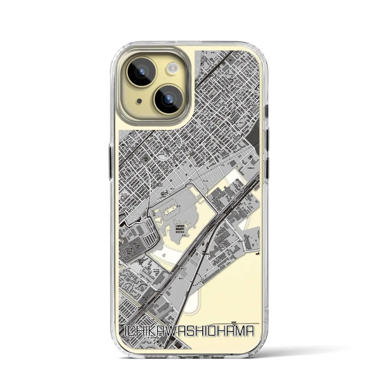 【市川塩浜(千葉県)】地図柄iPhoneケース(MagSafeタイプ)