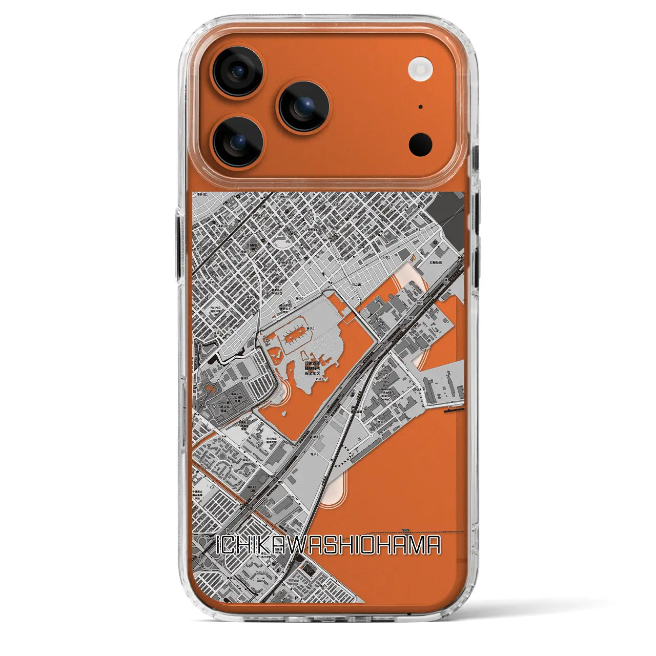 【市川塩浜(千葉県)】地図柄iPhoneケース(MagSafeタイプ)