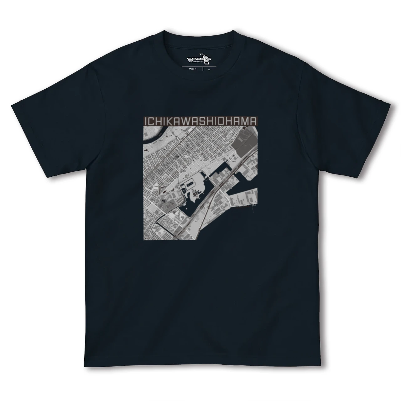【市川塩浜(千葉県)】地図柄ヘビーウェイトTシャツ