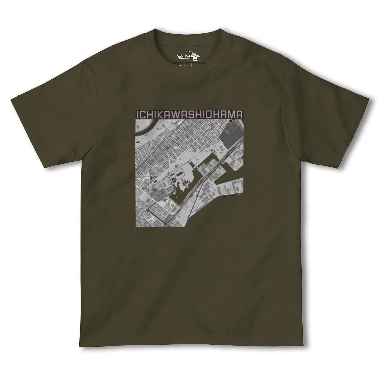 【市川塩浜(千葉県)】地図柄ヘビーウェイトTシャツ