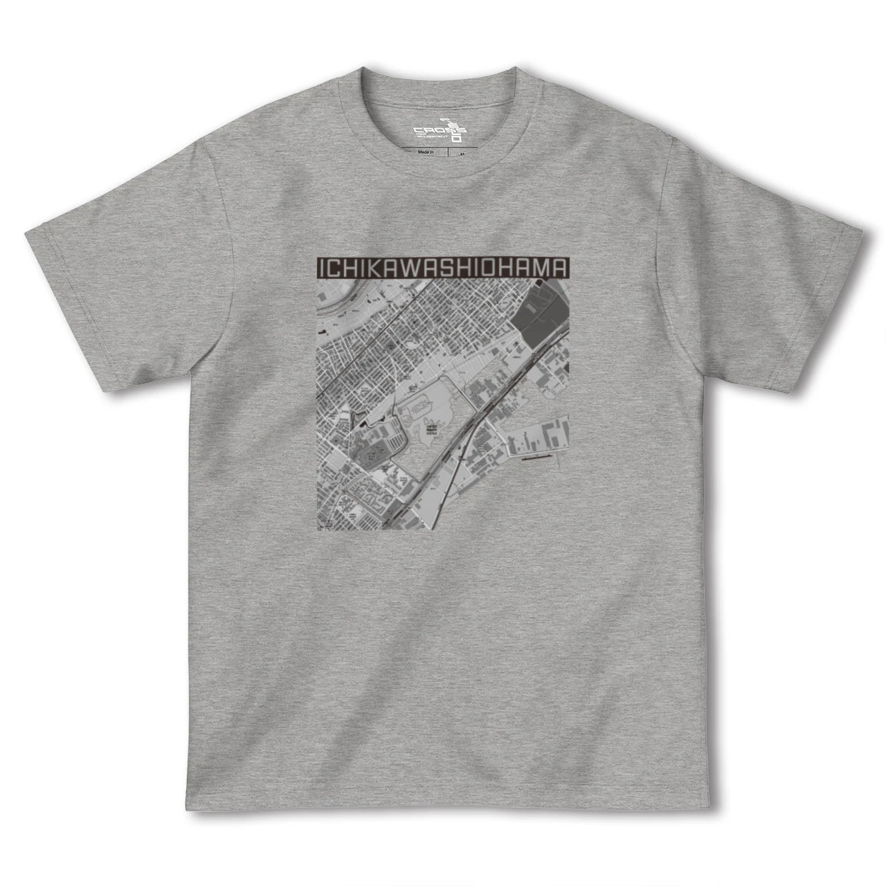 【市川塩浜(千葉県)】地図柄ヘビーウェイトTシャツ