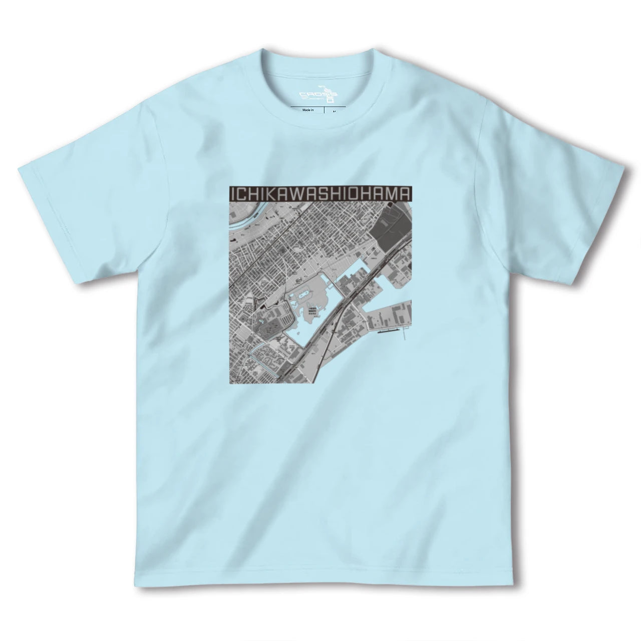 【市川塩浜(千葉県)】地図柄ヘビーウェイトTシャツ
