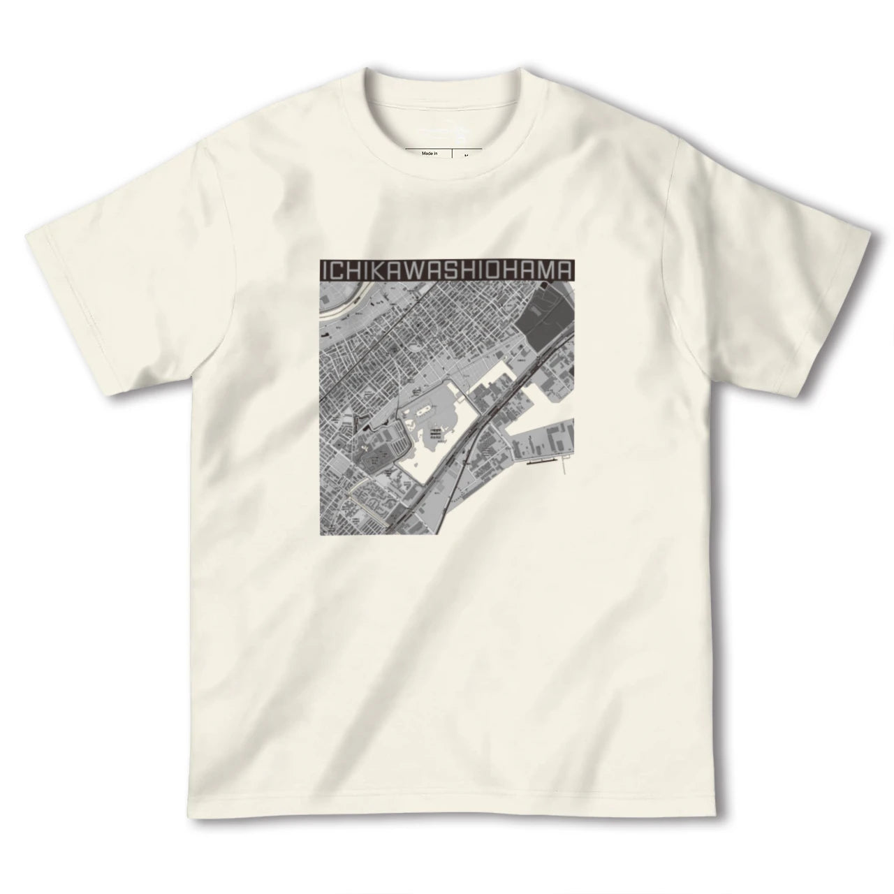 【市川塩浜(千葉県)】地図柄ヘビーウェイトTシャツ