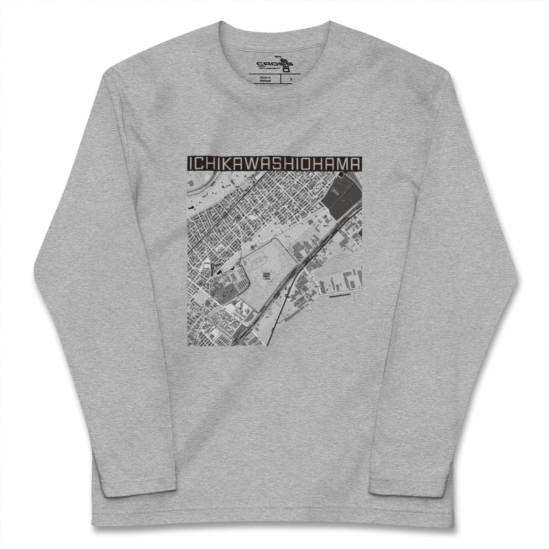 【市川塩浜(千葉県)】地図柄ロングスリーブTシャツ