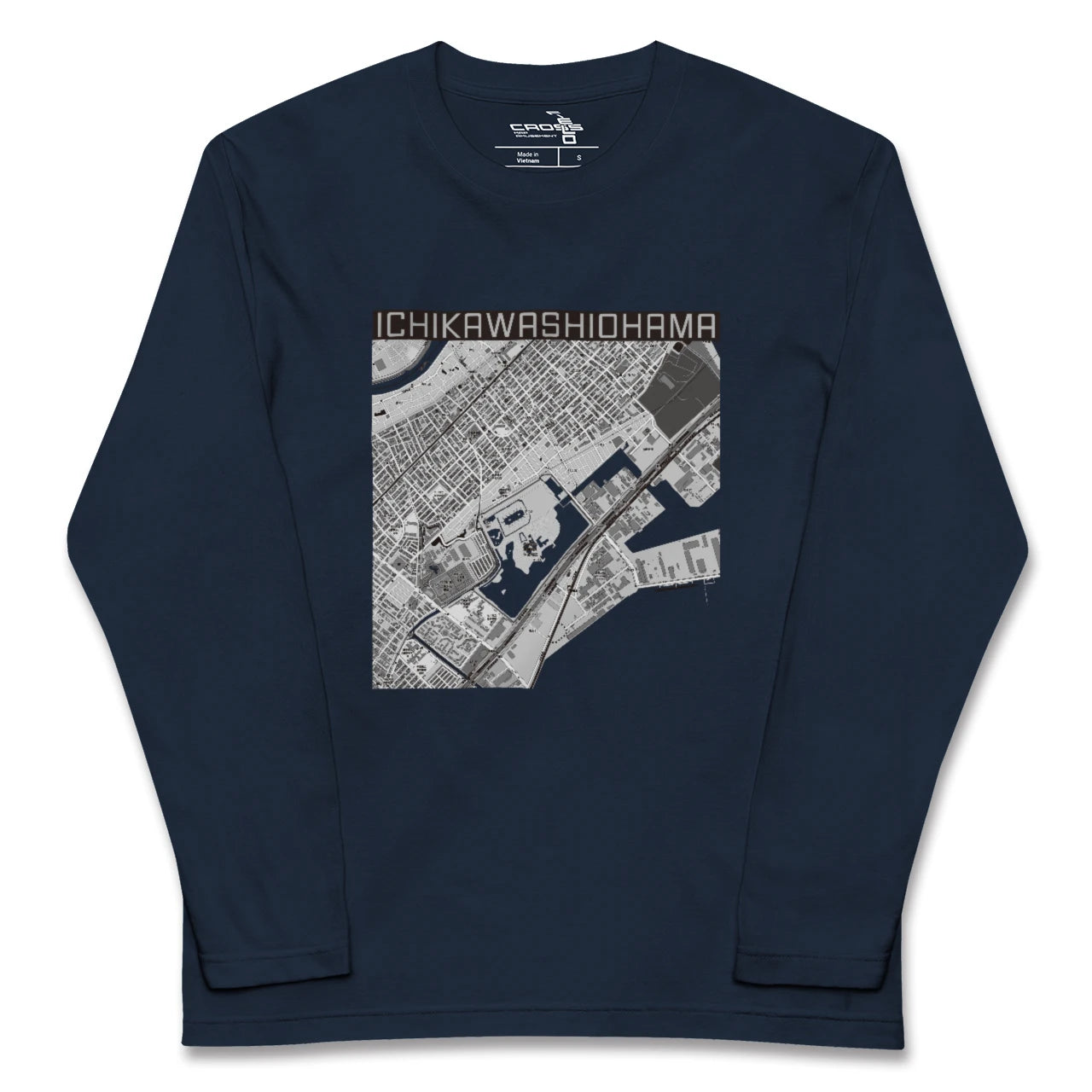 【市川塩浜(千葉県)】地図柄ロングスリーブTシャツ