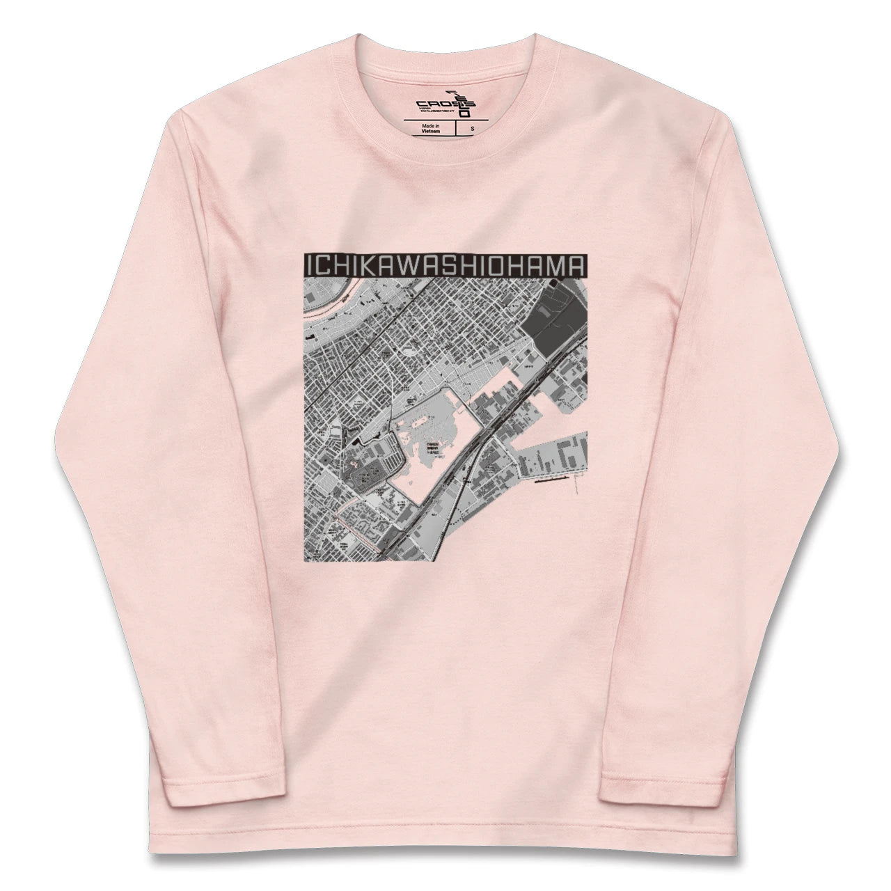 【市川塩浜(千葉県)】地図柄ロングスリーブTシャツ