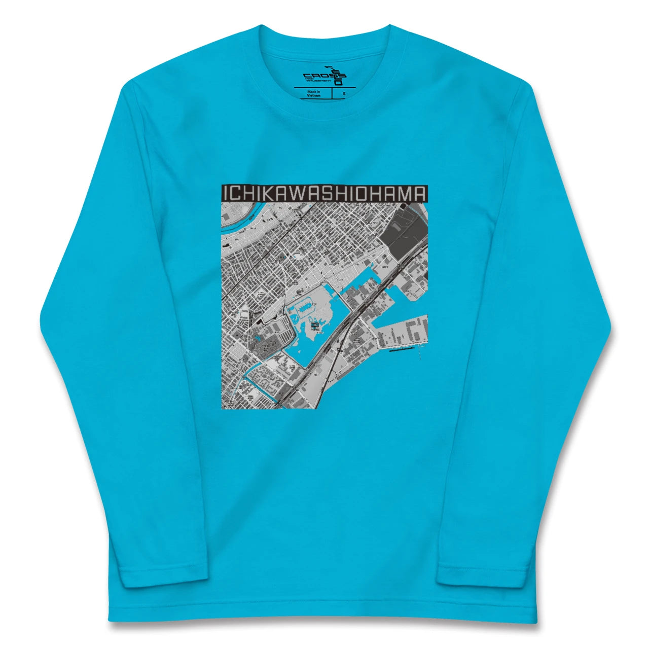 【市川塩浜(千葉県)】地図柄ロングスリーブTシャツ