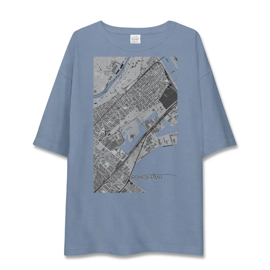 【市川塩浜(千葉県)】地図柄ビッグシルエットTシャツ