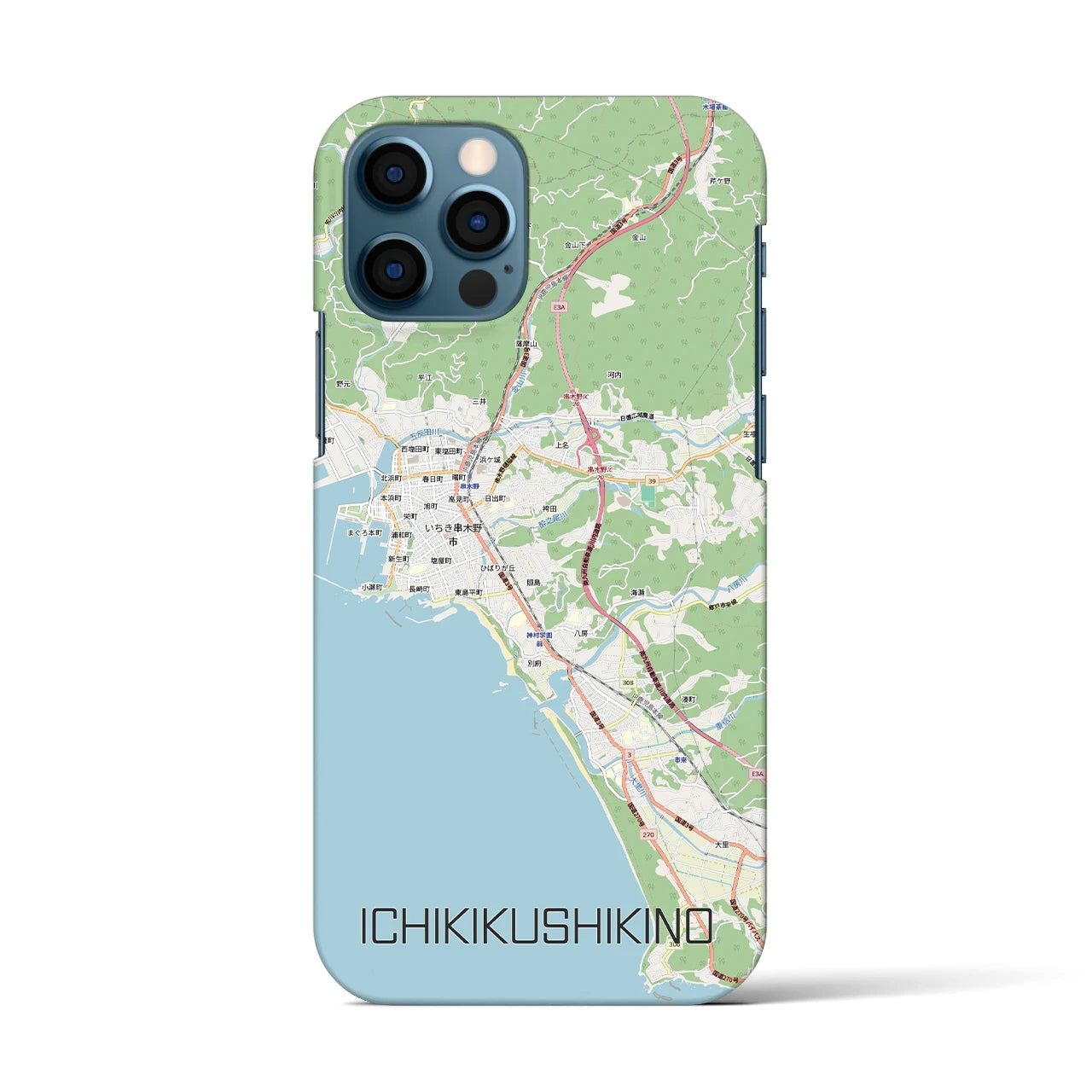 【いちき串木野(鹿児島県)】地図柄iPhoneケース(バックカバータイプ)