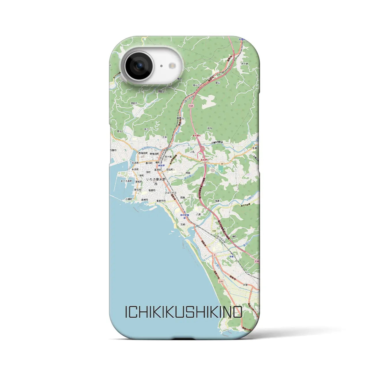 【いちき串木野(鹿児島県)】地図柄iPhoneケース(バックカバータイプ)