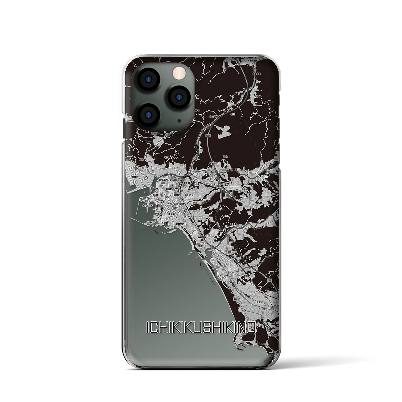 【いちき串木野(鹿児島県)】地図柄iPhoneケース(クリアタイプ)