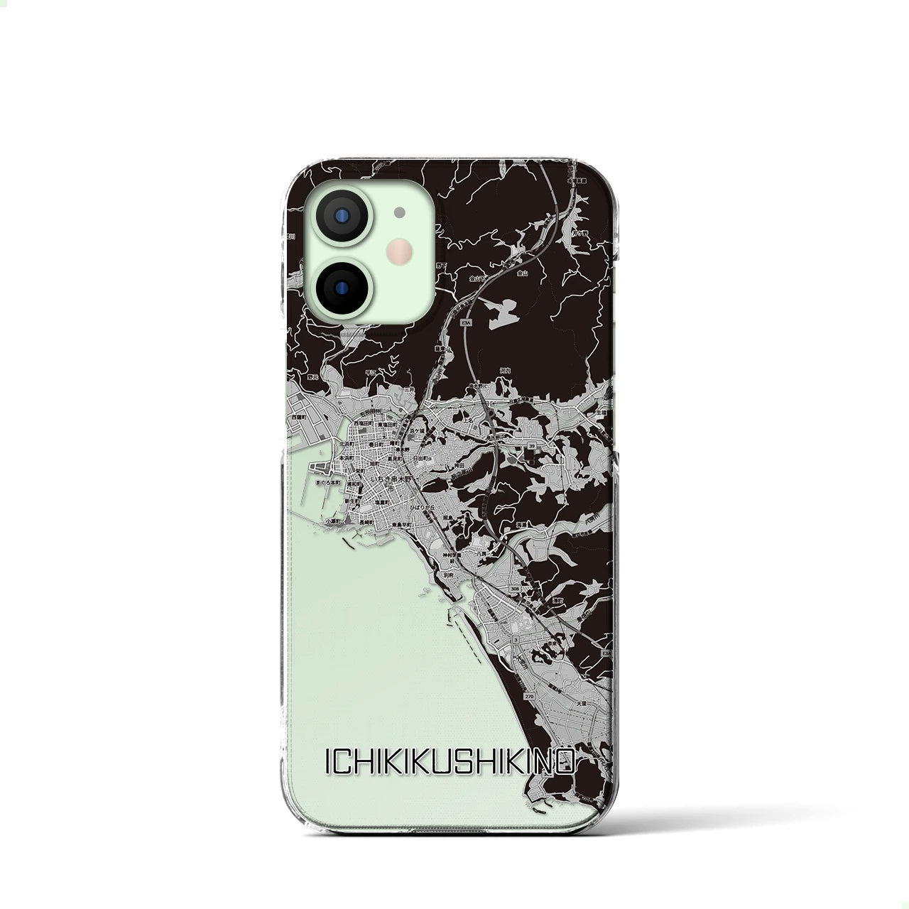 【いちき串木野(鹿児島県)】地図柄iPhoneケース(クリアタイプ)