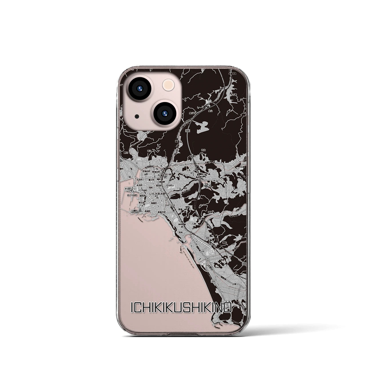 【いちき串木野(鹿児島県)】地図柄iPhoneケース(クリアタイプ)